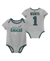 Nike Baby Boys and Girls Jalen Hurts Philadelphia Eagles Name Number 3-Pack Bodysuit Set