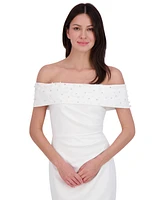 Eliza J Women's Embellished Off-Shoulder-Neck Sheath Dress