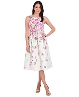 Eliza J Women's Printed Sleeveless Fit & Flare Dress