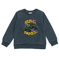 Monster Jam Toddler Boys Grave Digger Fleece Sweatshirt and Jogger Pants Outfit Set
