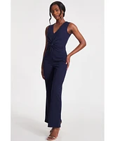 Quiz Women's Scuba Crepe Gathered Front Jumpsuit