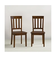 Jofran Simplicity Solid Wood Classic Slat Back Dining Chair (Set of 2