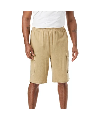 KingSize Big & Tall Full Elastic Waist Gauze Cargo Shorts