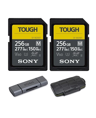 Sony 256GB Sf-m Series High Speed Tough Sd Card (2 pack) Bundle