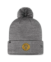 Fanatics Men's Gray Nashville Predators Authentic Pro Home Ice Cuffed Knit Hat with Pom