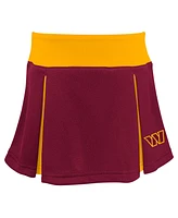 Outerstuff Girls Toddler Burgundy Washington Commanders Three-Piece Spirit Cheer Cheerleader Set