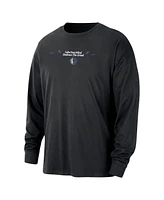 Nike Men's  Black Dallas Mavericks Courtside Oversized Long Sleeve T-Shirt