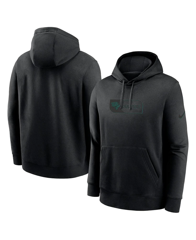 Nike Men's Black Jacksonville Jaguars Edge French Terry Club Pullover Hoodie