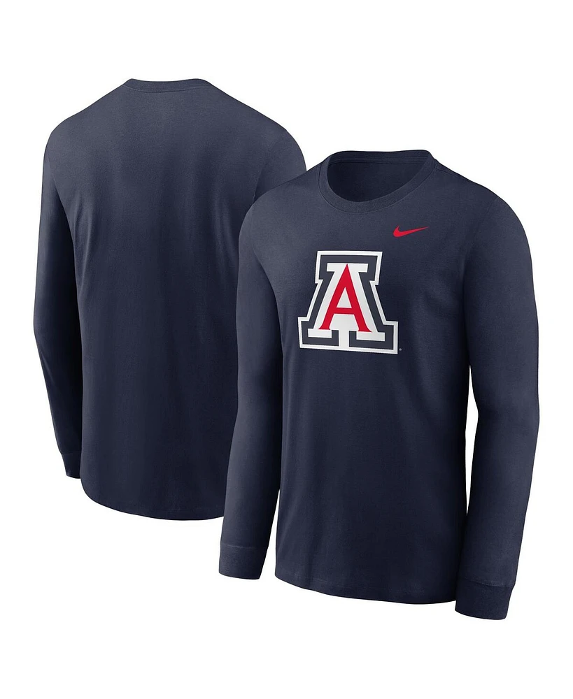 Nike Men's Navy Arizona Wildcats Primary Logo Long Sleeve T-Shirt