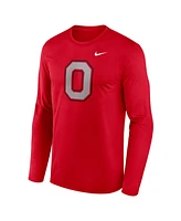 Nike Men's Scarlet Ohio State Buckeyes Primetime Alternate Logo Legend Long Sleeve T-Shirt