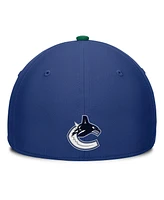 Fanatics Men's Blue/Green Vancouver Canucks Authentic Pro Rink Team Code Flex Hat