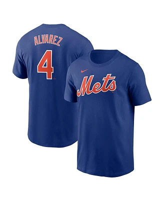 Nike Men's Francisco Alvarez Royal New York Mets Fuse Name Number T-Shirt