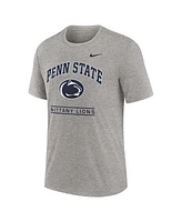 Nike Men's Heather Gray Penn State Nittany Lions Arch Over Logo Tri-Blend T-Shirt