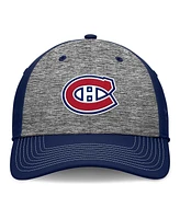 Fanatics Men's Gray/Navy Montreal Canadiens Fundamental Top Shelf 2-Tone Flex Hat