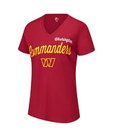 G-iii 4Her by Carl Banks Women's Burgundy Washington Commanders Post Season V-Neck T-Shirt