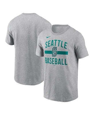 Nike Men's Heather Gray Seattle Mariners Arched T-Shirt