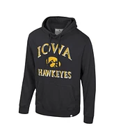 Colosseum Men's Black Iowa Hawkeyes Big Tall Cap E-Tan Pullover Hoodie