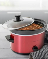 Elite Cuisine 2 Quart Oval Stainless Steel Slow Cooker