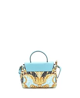 Pre-Owned Versace Medium x Fendi Fendace La Medusa Top Handle Bag Printed Laminated Leather with Leather
