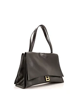Pre-Owned Balenciaga Medium Crush Top Handle Shoulder Bag Leather