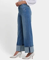 Nydj Women's Teresa Wide Leg Cuff Jeans