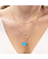 The Lovery Aquamarine Beaded Bezel Necklace 14K Gold