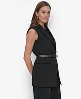 Dkny Women's Notch-Collar Belted Extended Vest