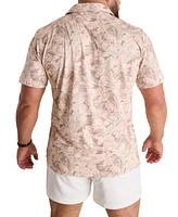 Chubbies Men's The Neutral Night Short Sleeve Tropical Print Polo Shirt