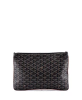 Pre-Owned Goyard Mm Senat Zip Pouch Coated Canvas