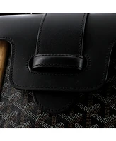 Pre-Owned Goyard Pm Saigon Top Handle Bag Coated Canvas with Leather