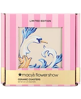 Macy's Flower Show 4-Piece Ceramic Coaster Set, Exclusively at Macy's