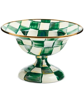 Mackenzie-Childs Emerald Check Compote
