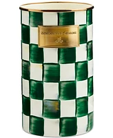 Mackenzie-Childs Emerald Check Utensil Holder