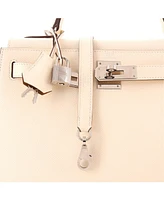 Pre-Owned HERMES Kelly 28 Handbag Verso Epsom with Palladium Hardware - Verso