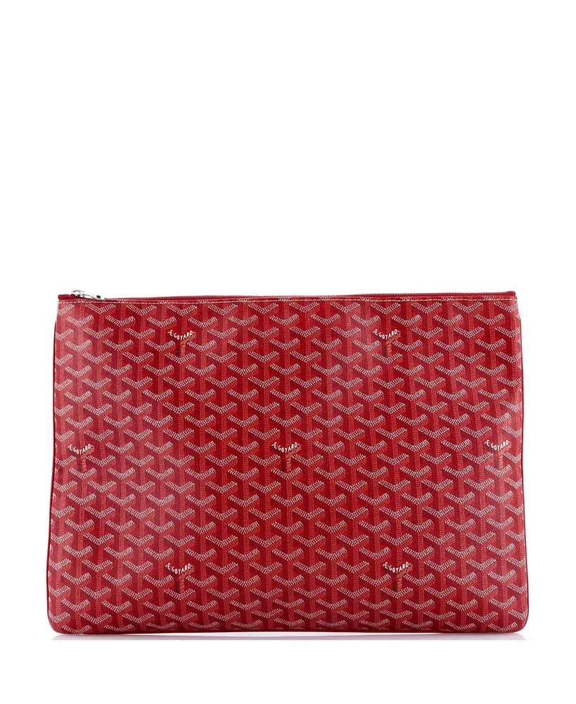 Pre-Owned Goyard Gm Senat Zip Pouch Coated Canvas