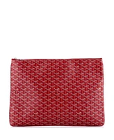 Pre-Owned Goyard Gm Senat Zip Pouch Coated Canvas