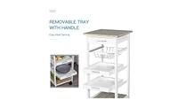 Kitchen Sideboard, Storage Cabinet, and Coffee Bar Cabinet with Shelves Ample