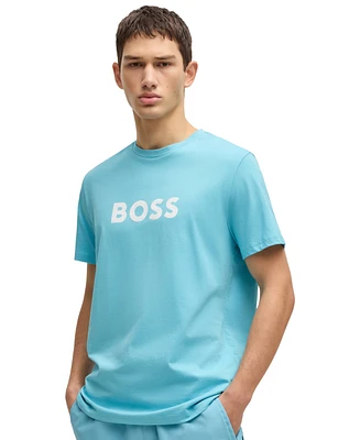 Boss by Hugo Men's Cotton Contrast Logo Relaxed-Fit T-Shirt