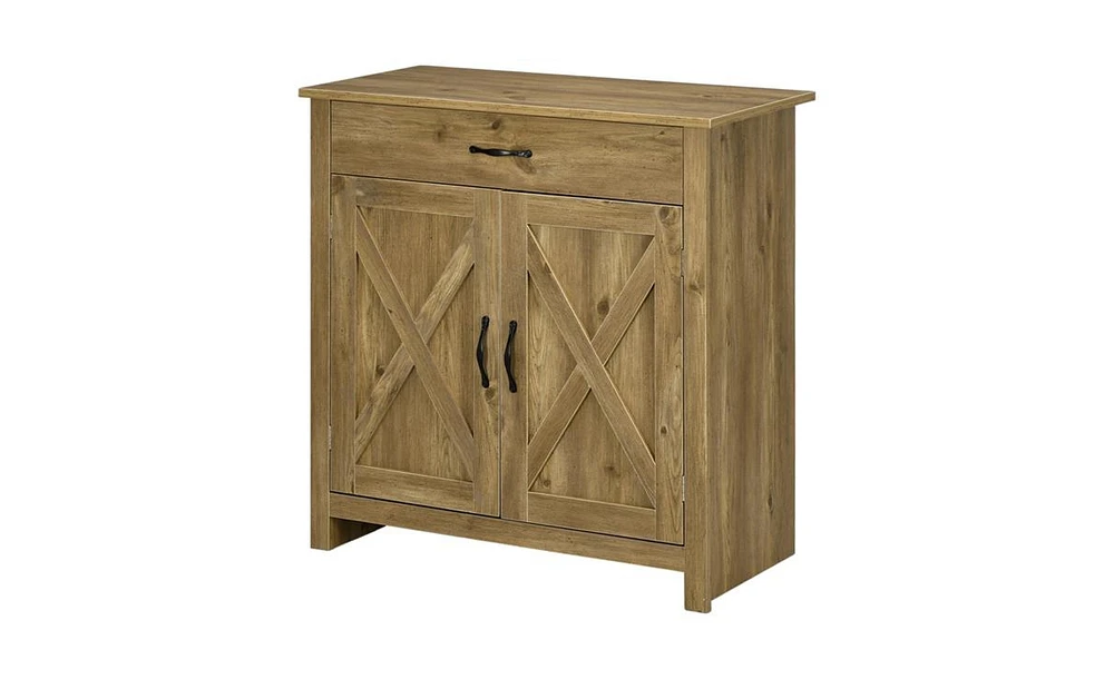 Kitchen Storage Cabinet and Sideboard with Doors and Shelves for Organized Storage