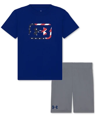 Under Armour Toddler & Little Boys Freedom Hooks T-Shirt Shorts, 2 Piece Set