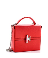 Pre-Owned HERMES Cinhetic Top Handle Bag Chevre Mysore