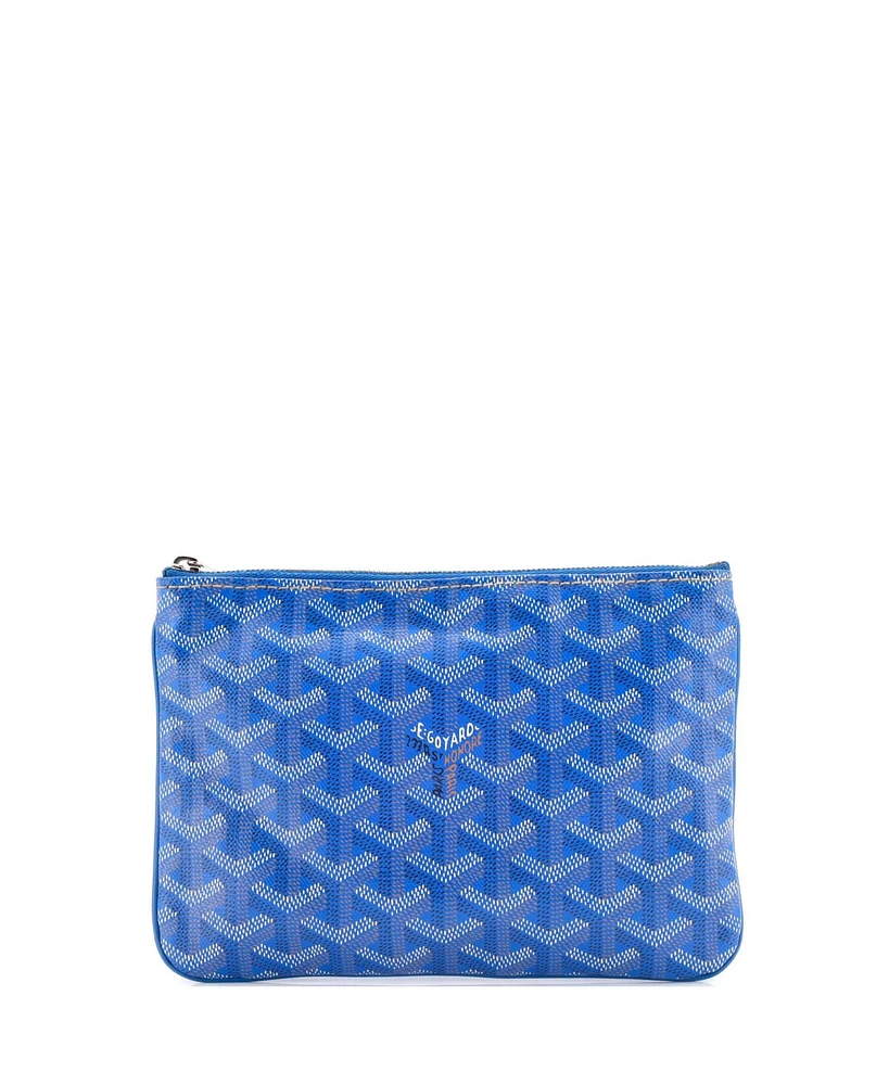 Pre-Owned Goyard Pm Senat Zip Pouch Coated Canvas