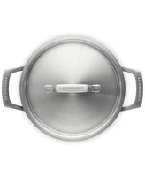 Le Creuset Essential Stainless Steel Deep Round Stockpot with Lid, 4 Qt.