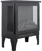 15 inch Freestanding Electric Fireplace Stove heater with 3D Flame effect