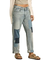 Lucky Brand Women's Legend Mid-Rise Patchwork Boy Jeans