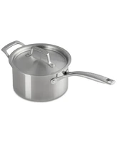 Le Creuset Essential Stainless Steel Round Saucepan with Lid, 3 Qt.