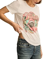Lucky Brand Women's Rolling Stones Cotton Foil Classic Crew T-Shirt
