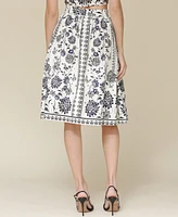 Avec Les Filles Women's Printed Full Skirt