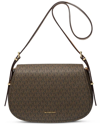 Michael Kors Lydia Small Monogram Flap Messenger