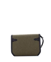 Pre-Owned HERMES 25 Kelly Depeches Pouch Toile and Leather